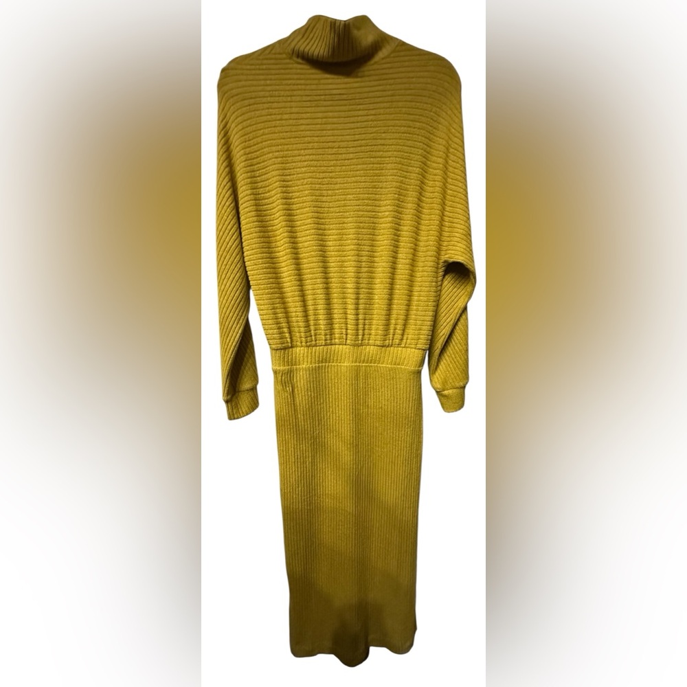 Anthropologie Saturday Sunday Mariah Ribbed Knit Long Sleeve Dress Size Small - Picture 6 of 10